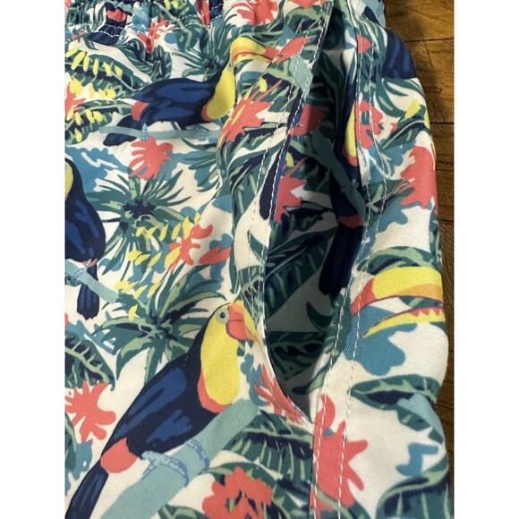 YP Threads Australia Mens Swim Shorts Sz 32 Tropical Colorful Birds Palm Trees - Picture 13 of 16